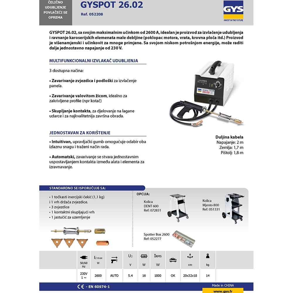 Gys Spoter GYSPOT 26.02  230 V / 2600 A – 052208 slika 2