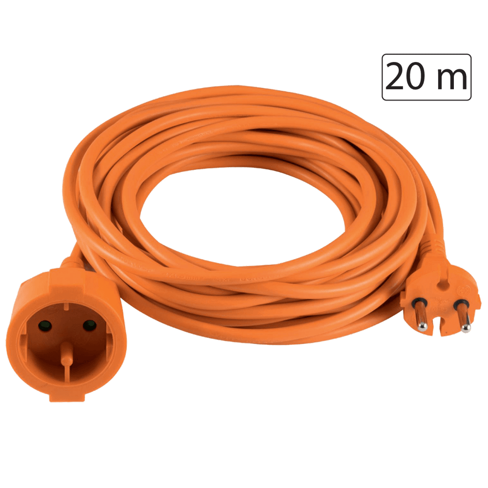 home Produžni strujni kabl 1 utičnica, 20m, H05VV-F, orange - NV 4-20/OR/1,5 slika 1