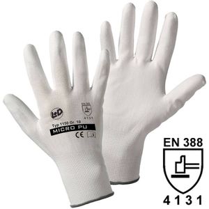 L+D Micro-PU knitted 1150-8 najlon rukavice za rad Veličina (Rukavice): 8, m EN 388 CAT II 1 Par