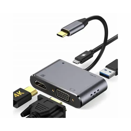 Adapter-konverter USB Tip C 3.1 na HDMI/VGA/3.0 USB/Tip C slika 1