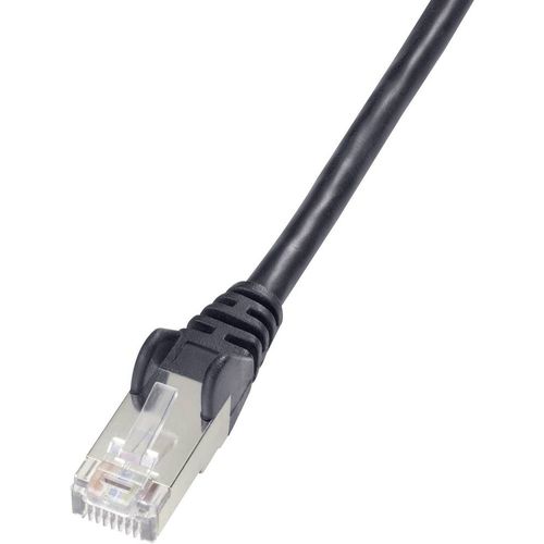 Digitus DK-1531-100/BL RJ45 mrežni kabel, Patch kabel cat 5e SF/UTP 10.00 m crna  1 St. slika 1