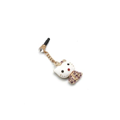 Kapica handsfree 3,5 mm charm Kitty L ljubicasta slika 1