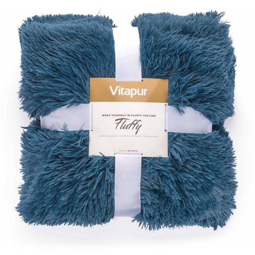 Dekorativni pokrivač Vitapur Fluffy blue 130x200 cm slika 5
