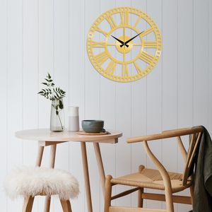 Wallity Ukrasni metalni zidni sat, Metal Wall Clock 10 - Gold