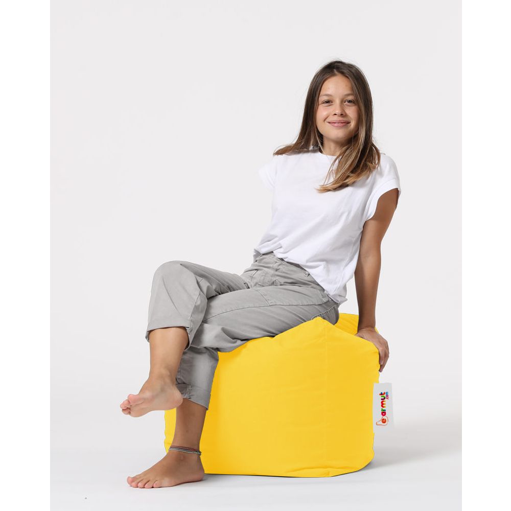 Žuti Kvadratni Puf - Vrt Pouffe slika 5