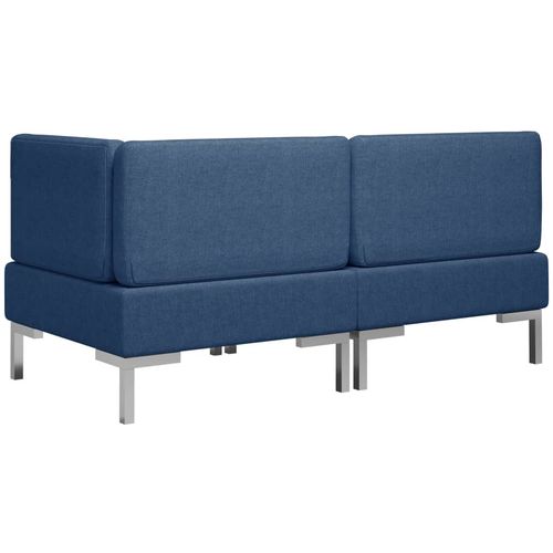 2-dijelni set sofa od tkanine plavi slika 18