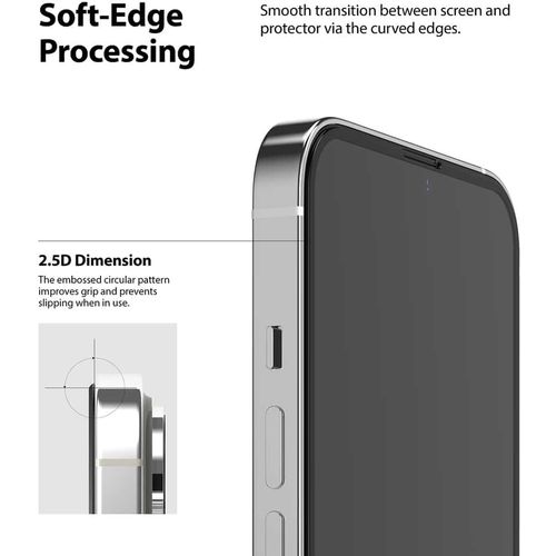 Ringke Invisible Defender ID Full Glass Kaljeno staklo zaštita zaslona Puna pokrivenost s okvirom za iPhone 13 Pro Max slika 2