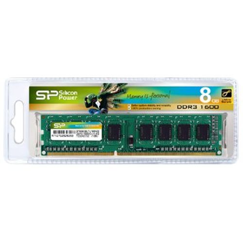 SILICON POWER DDR3 8GB 1600MHz CL11 DIMM SP008GBLTU160N02 slika 1