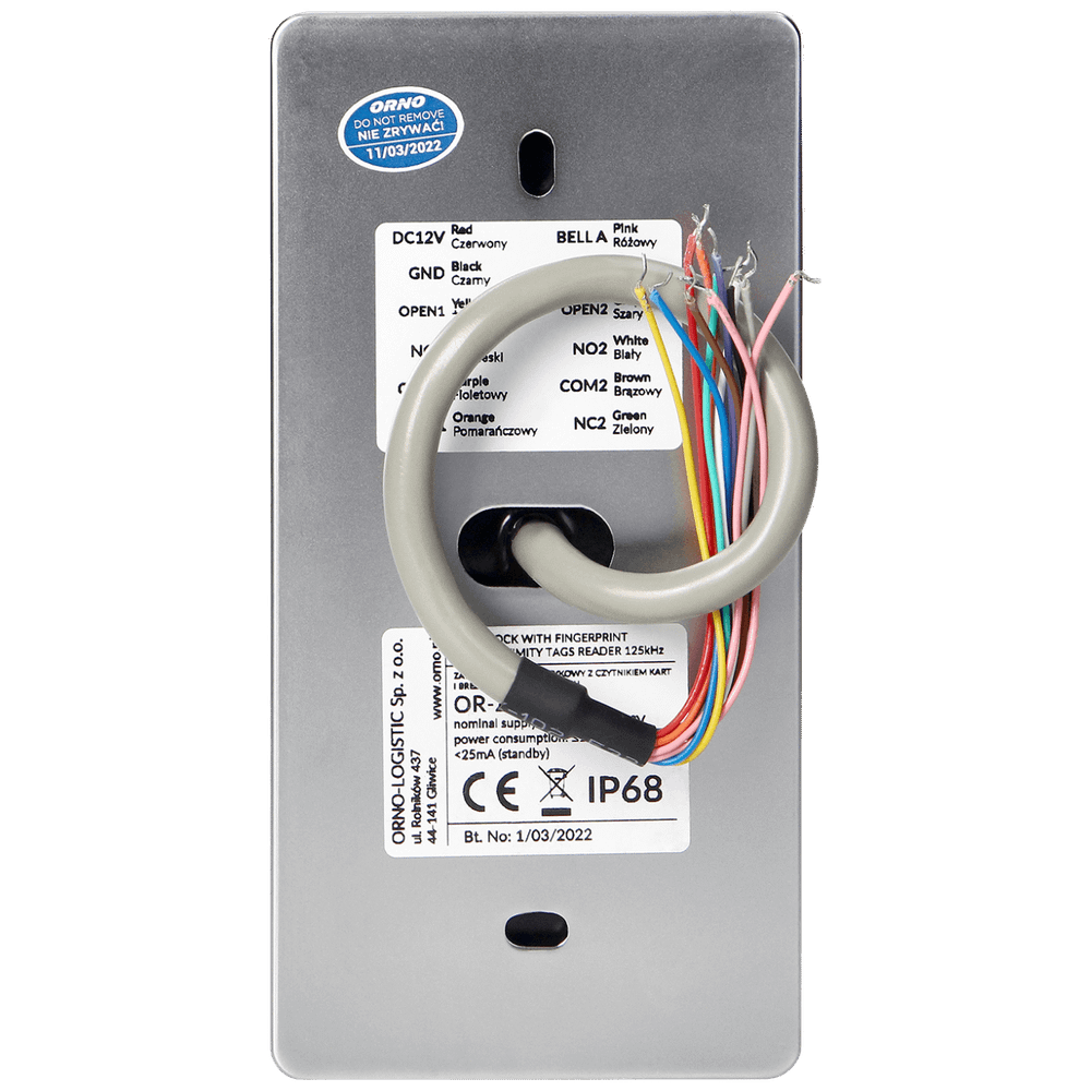 Orno Dodirna tastatura, RFID / Tag reader , zvono, IP68 - OR-ZS-827 slika 4