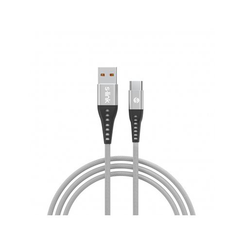 S-Link SL-STM60L kabl za telefon USB A(muški) na USB C(muški) 1m srebrni slika 1