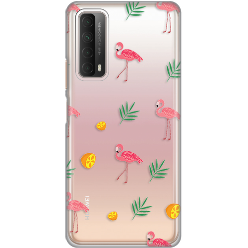 Torbica Silikonska Print Skin za Huawei P Smart 2021 Flamingos slika 1