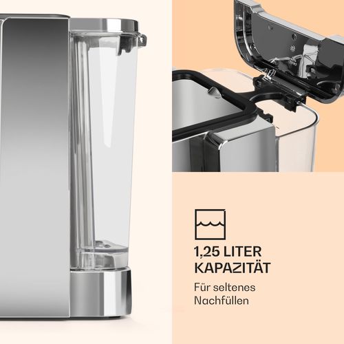 Klarstein Passionata 20 espresso aparat 20 barova, Srebro slika 6