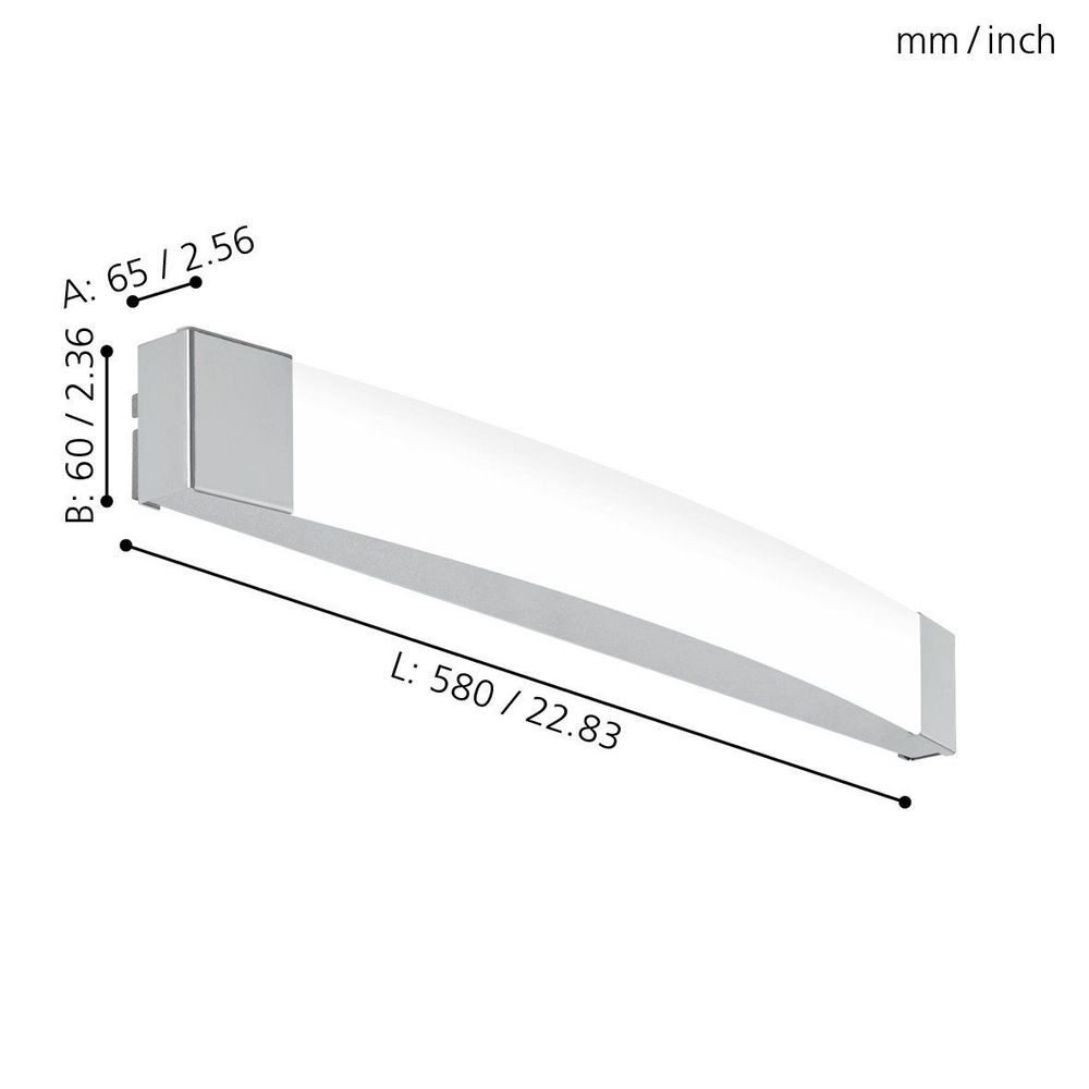 Eglo Siderno zidna/1, led, 16w, 1700lm, ip44, krom/bijela  slika 4