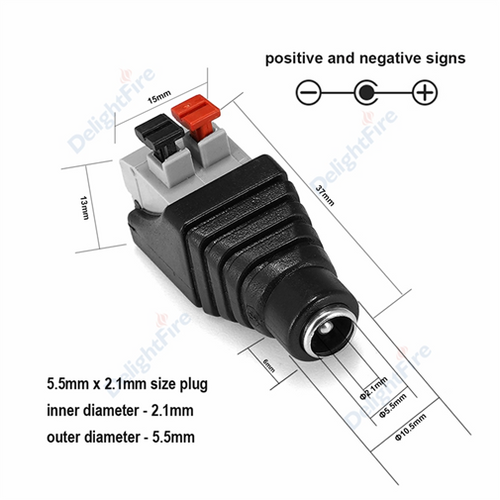 KONEKTOR DC(F) 12V TERMINAL KLIP CERBERUS slika 2