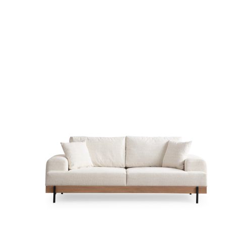 Atelier Del Sofa Trosjed, Eti Oak 3 Seater - White slika 7