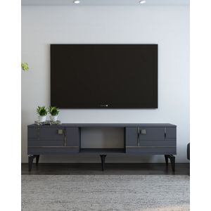TV stalak Madera u antracitnoj i srebrnoj boji