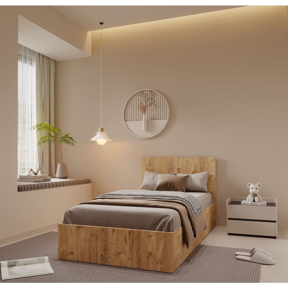 Koman Singl Krevet za Madrac 90x200 cm, boja: Atlantik slika 2