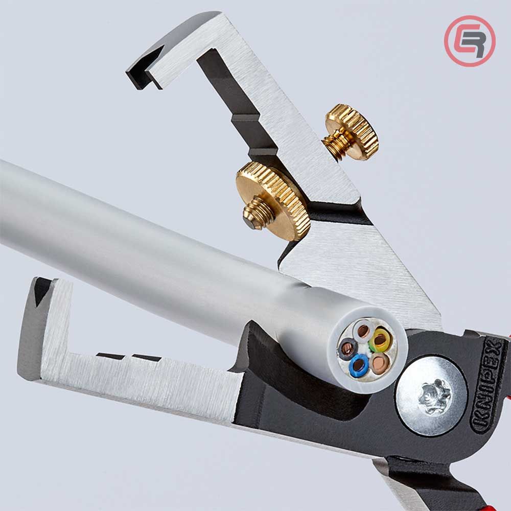 Knipex Kliješta Za Skidanje Izolacije StriX 180mm Sa Makazama Za Kablove - 13 62 180 slika 4