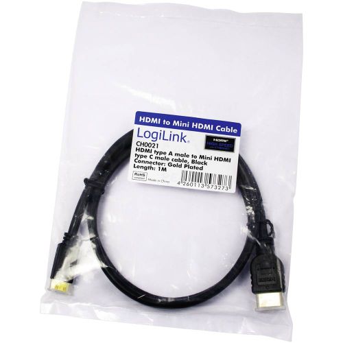 LogiLink HDMI priključni kabel HDMI A utikač, HDMI Mini C utikač 1.00 m crna CH0021  HDMI kabel slika 2