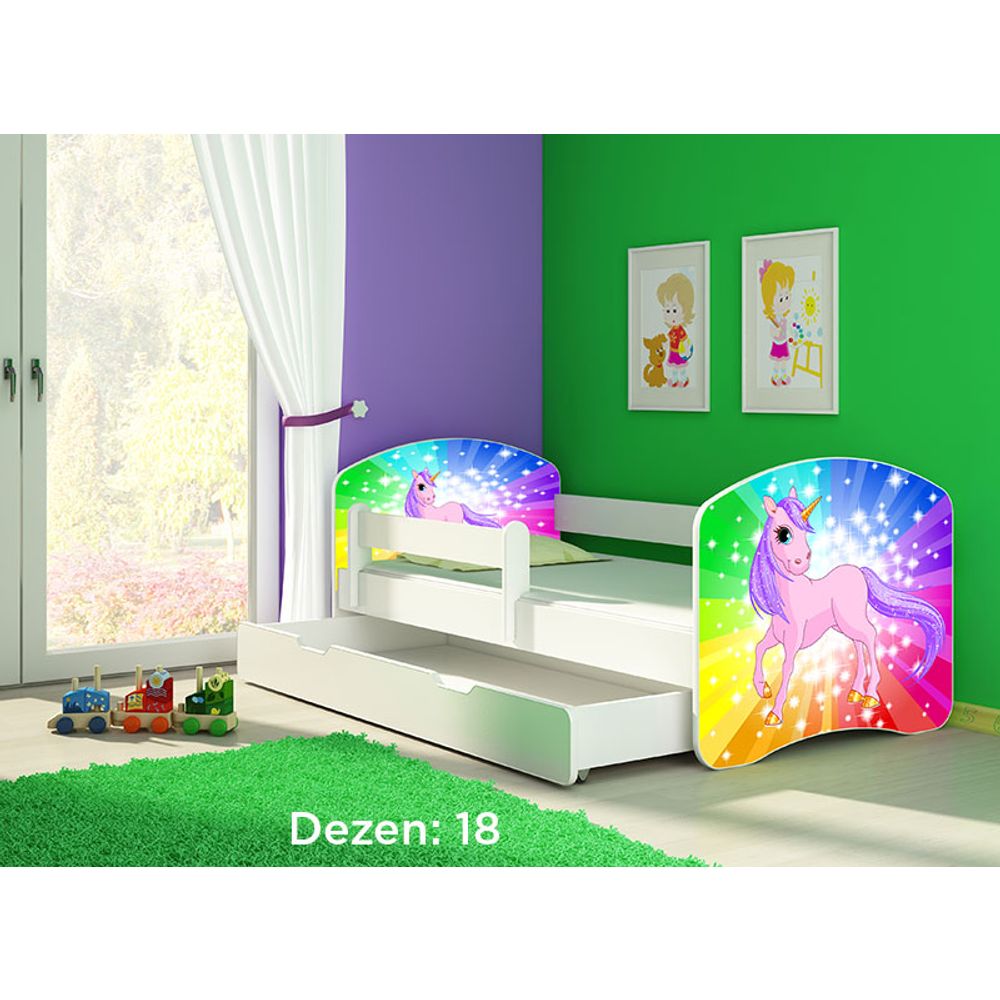 ACMA Dječiji krevet Acma II sa ladicom White - 180x80cm - Dezen 18 slika 2
