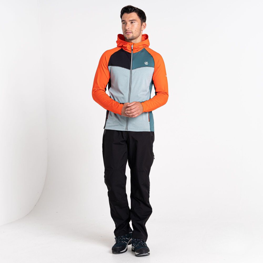Dare2B Muški duks na kopčanje Contend Core Stretch, Trail Blaze/Mediterranean Green slika 2