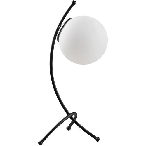 Opviq Stolna lampa YAY, crno- bijela, metal- staklo, 23 x 18 cm, visina 43 cm, promjer kugle 15 cm, duljina kabla 200 cm, E27 40 W, Yay - 5011 slika 1