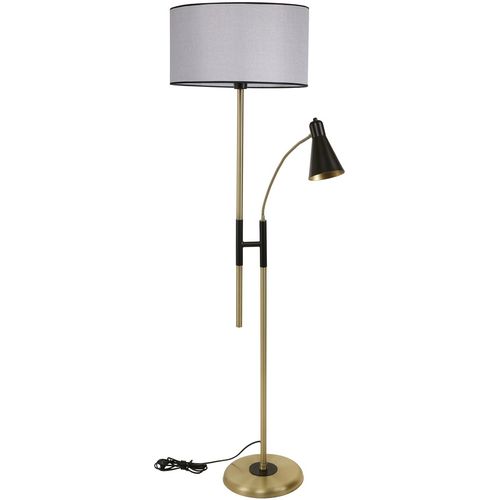 Forza Eskitme Lambader Silindir Açık Hasır Gri Abajurlu Light Grey Floor Lamp slika 1