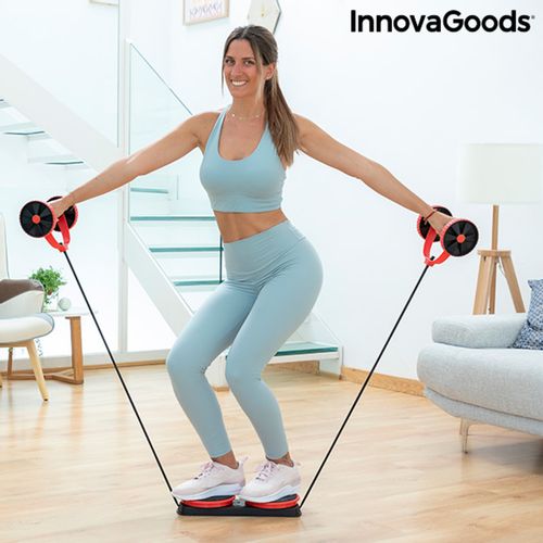 Valjak za trbušnjake s rotirajućim diskovima, elastičnim trakama i vodičem za vježbanje Twabanarm InnovaGoods slika 1