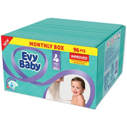 Evy baby pelene box 4 maxi 8-18kg 96kom slika 1