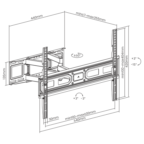 Sbox zidni stalak PLB-3646-2 slika 7