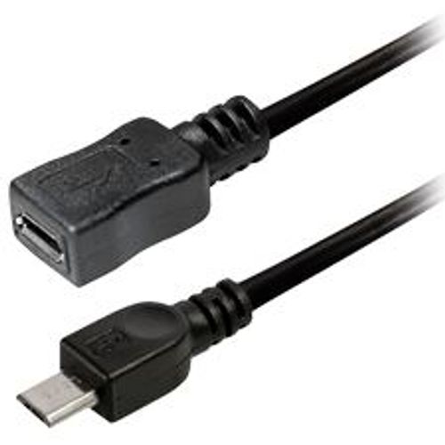 Transmedia USB 5pin micro B plug to USB 5pin micro B jack 1,2 m slika 1