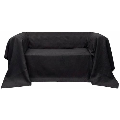 130896 Micro-suede Couch Slipcover Anthracite 210 x 280 cm slika 7