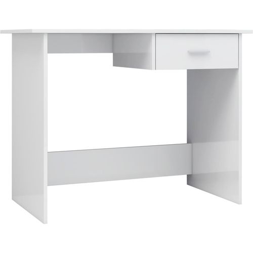 Radni stol visoki sjaj bijeli 100 x 50 x 76 cm od iverice slika 13