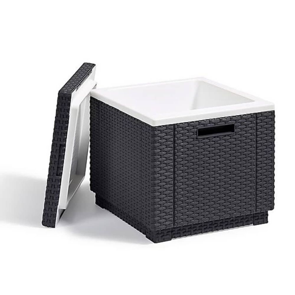 Keter stol sivi 42 x 42 x 41 cm s integriranim frižiderom slika 2