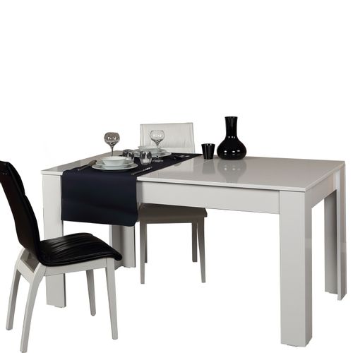 Bois - Shiny White White Extendable Dining Table slika 4