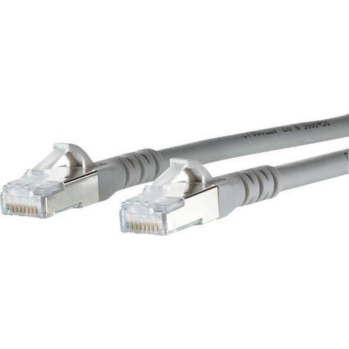 Metz Connect 1308455033-E RJ45 mrežni kabel, Patch kabel cat 6a S/FTP 5.00 m siva sa zaštitom za nosić 1 St. slika 2