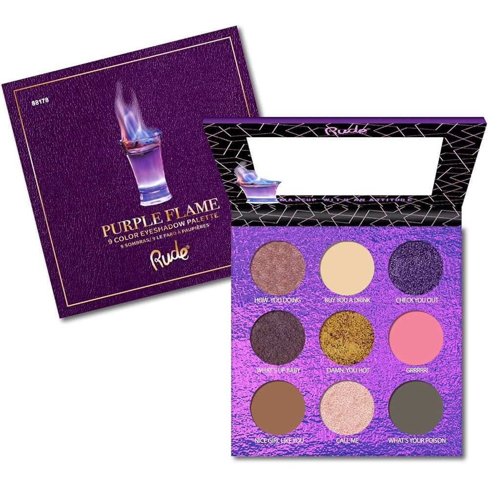 Rude Coctail Party paleta za oči Purple Flame 11,25g slika 1