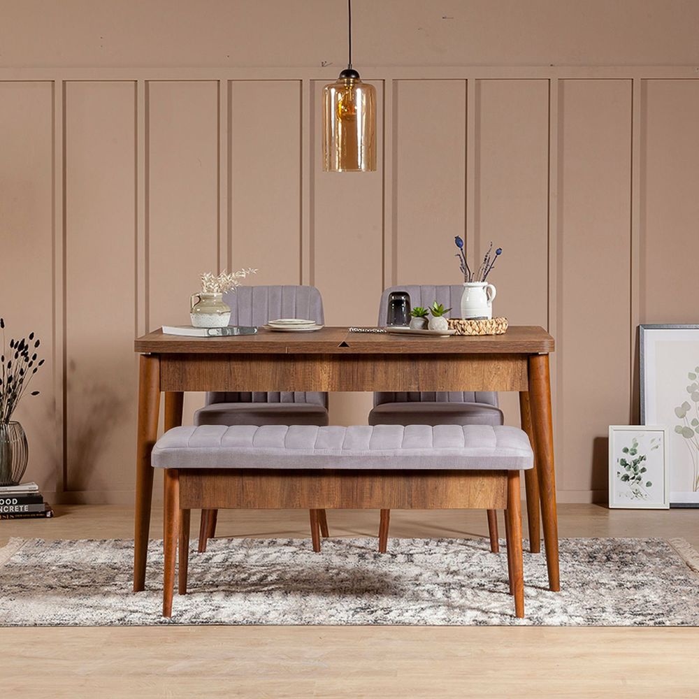 Vina Bench Soho, Orah - Elegantna Klupa za Svaki Prostor slika 4