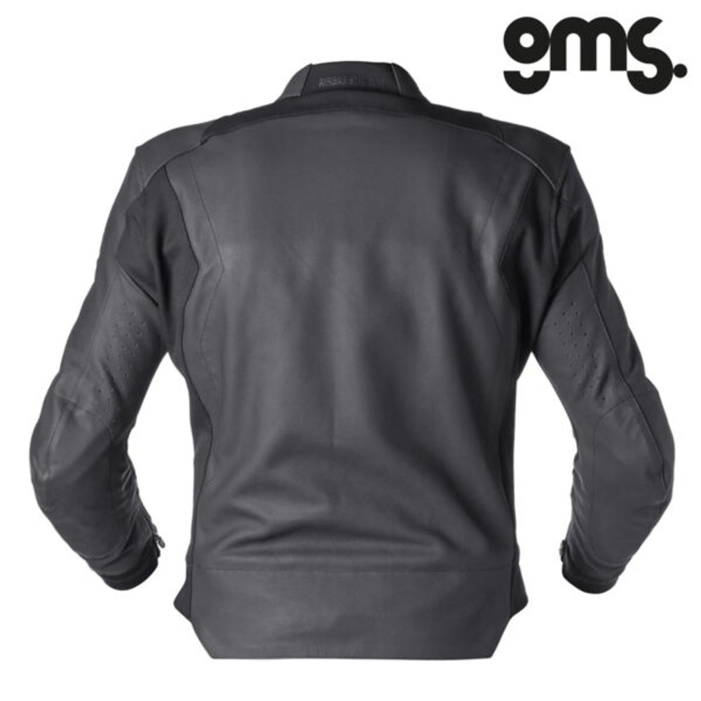 Kožna jakna za motor GMS GS-1 - Crna vel.56H slika 3
