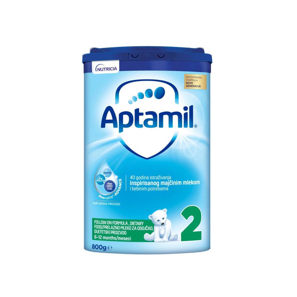 APTAMIL 2 - Adaptirana mliječna formula za uzrast 6-12 mjeseci, 800 grama slika 1