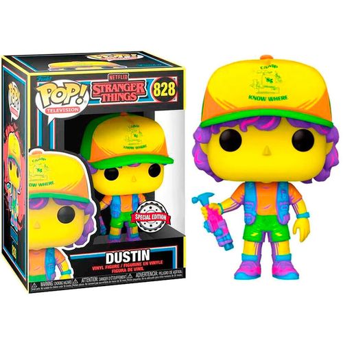 POP figure Stranger Things Dustin in Beef Black Light Exclusive slika 2