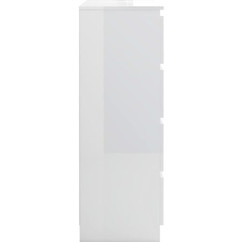 Komoda s ladicama visoki sjaj bijela 120 x 35 x 99 cm iverica slika 16