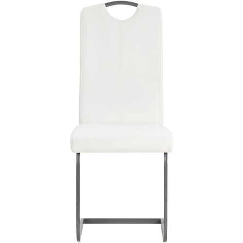 Konzolne blagovaonske stolice od umjetne kože 4 kom bijele slika 29