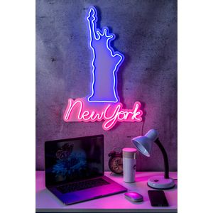 Wallity Ukrasna plastična LED rasvjeta, New York - Pink