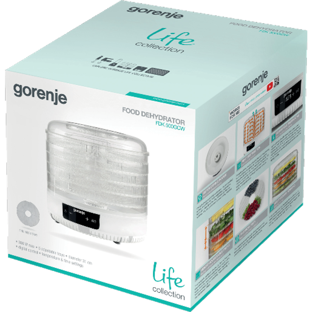Gorenje Aparat za sušenje hrane FDK500GCW  slika 3