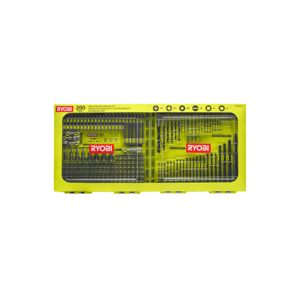 Ryobi - 200-dijelni set burgija i bitova RAKDD200 slika 1