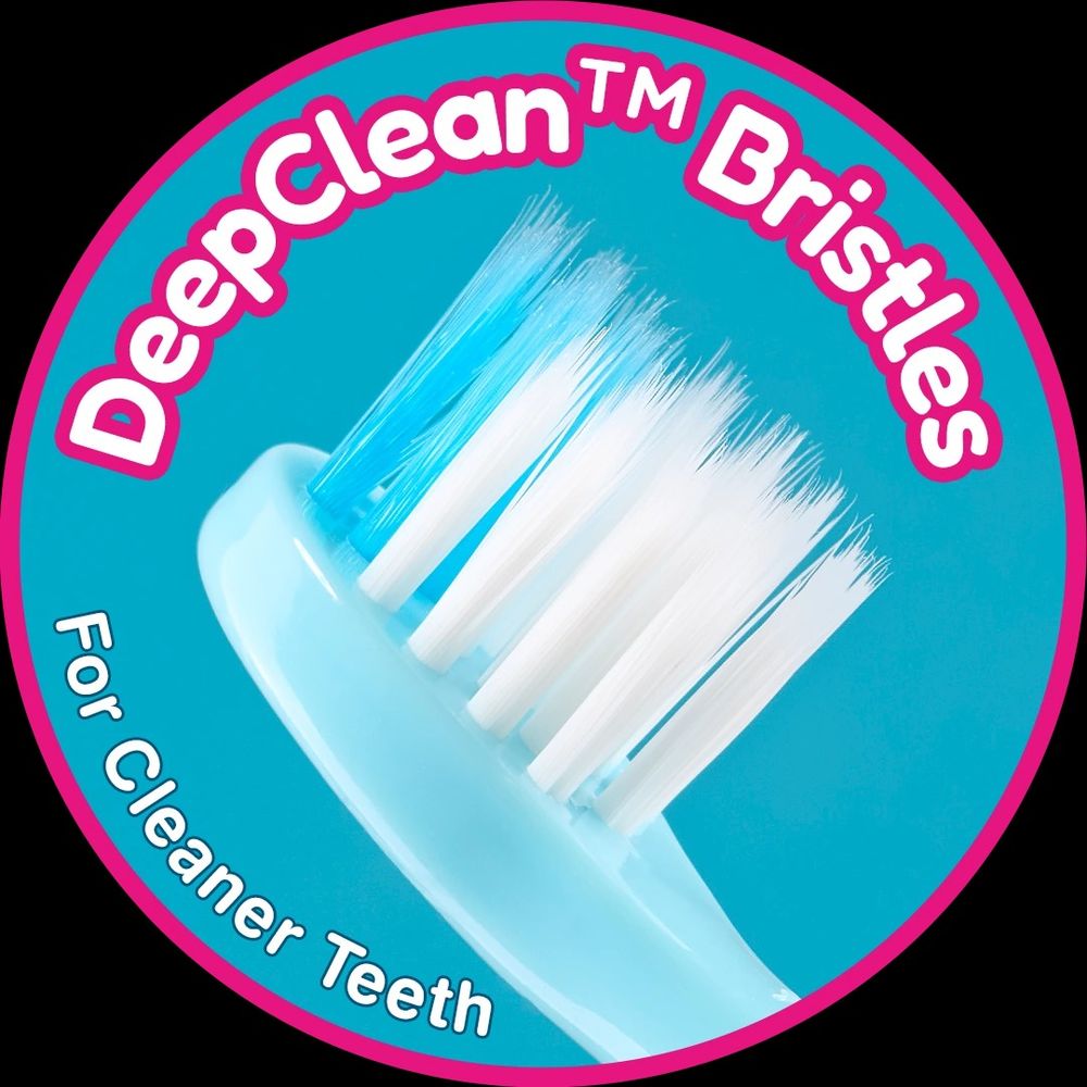 Brush-Baby Dječija četkica za zube FlossBrush 0-3 godine - Plava/Tirkiz, 2kom slika 4