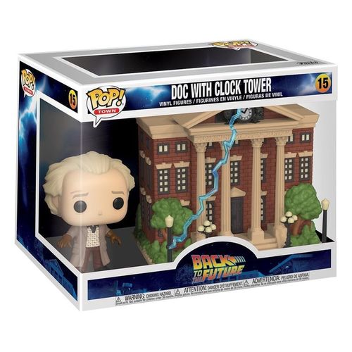 Funko POP! Town: Back To The Future - Doc w/Clock Tower slika 1