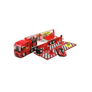 Burago Ferrari Racing Hauler Kamion Set