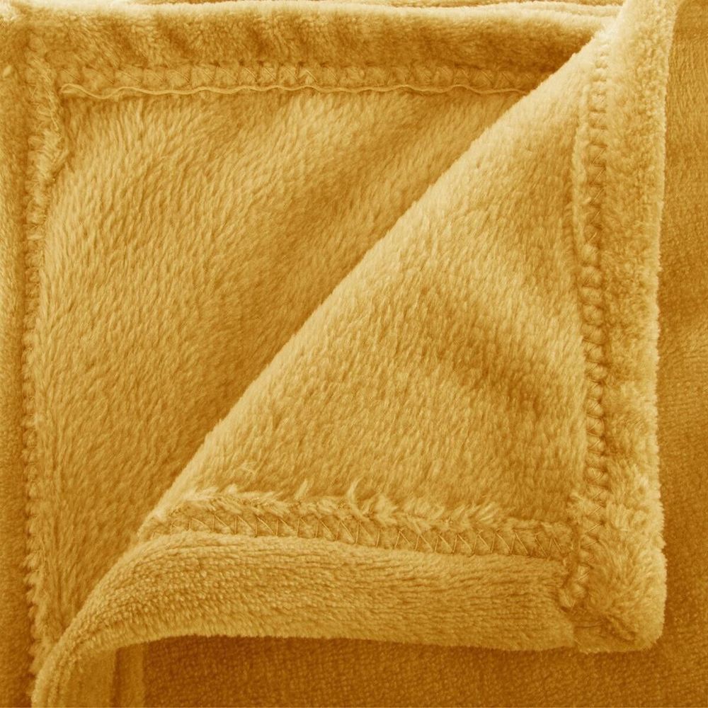 ATMOSPHERA deka flanel - oker - 125x150 cm slika 2
